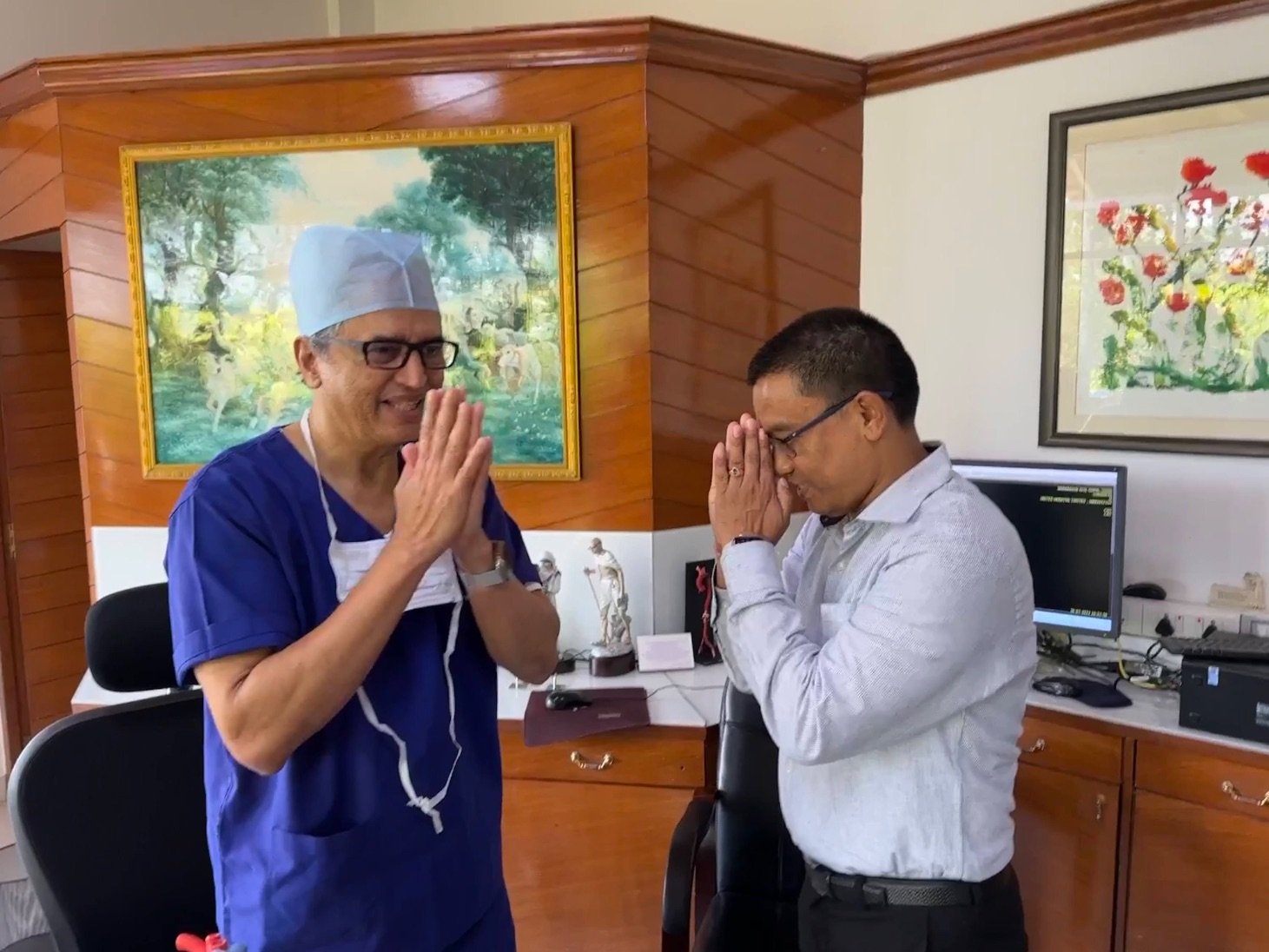 Dr. Ray with renowned surgeon Dr. Devi Shetty